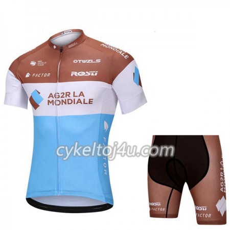 Cykeltrøje + Cykelshorts 2018 AG2R La Mondiale N001